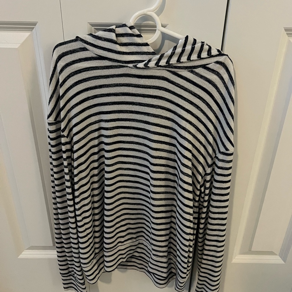 Striped Blue and White Hoodie